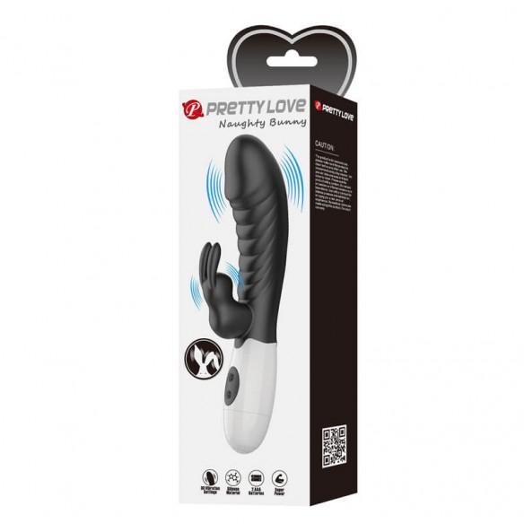 Pretty Love - Naughty Bunny Powerful Vibrating Massager Wand (Battery - Black) Pretty Love - Naughty Bunny Powerful Vibrating Massager Wand (Battery - Black)
